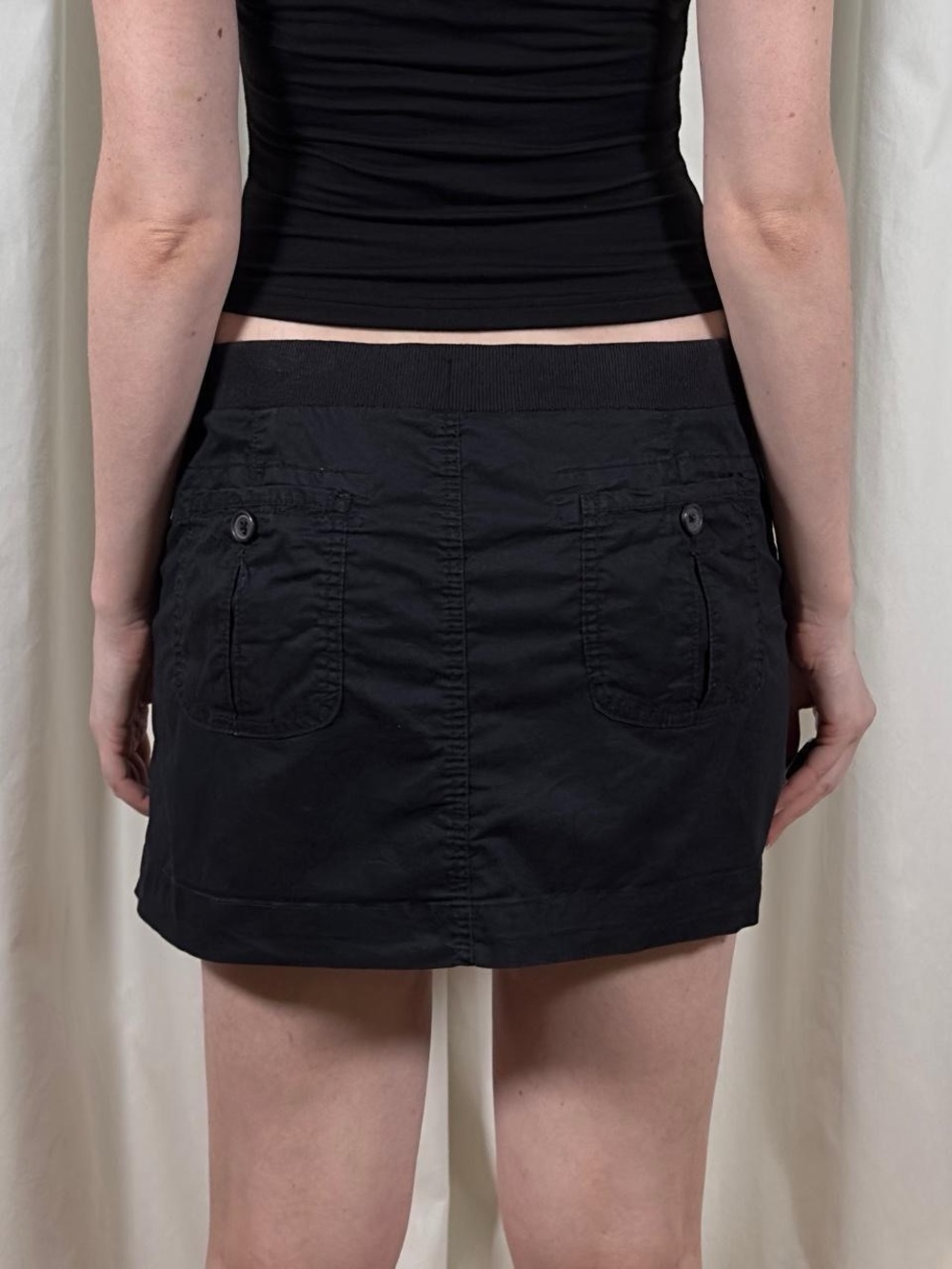 Black Mini Cargo Skirt - Picture 4 of 8